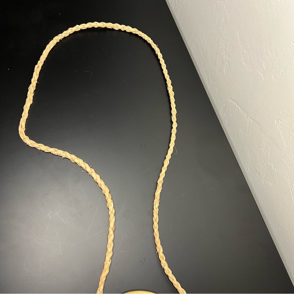 NEW! Hat Attack Cuff Bag Natural Straw Woven Mini Tote Bamboo Circle Handles NWT - Picture 11 of 11